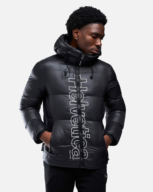 Helvetica Silver 2 Down Jacket - Black - Footkorner