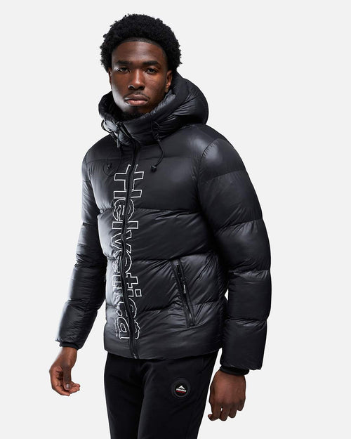 Helvetica Silver 2 Down Jacket - Black - Footkorner
