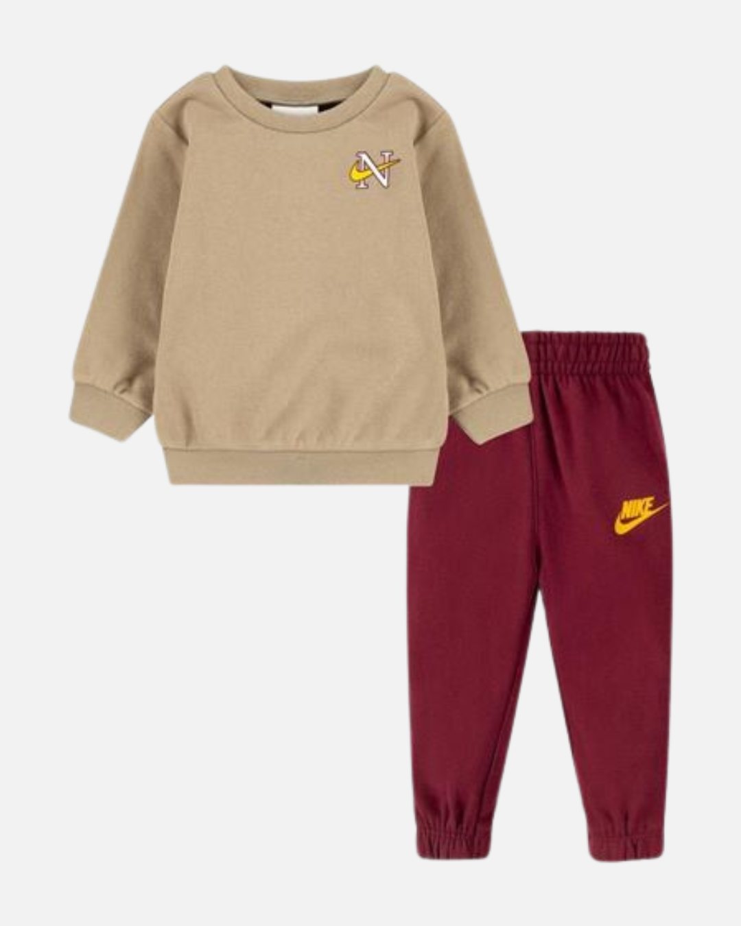 Nike Baby-Trainingsanzug-Set – Beige/Bordeaux