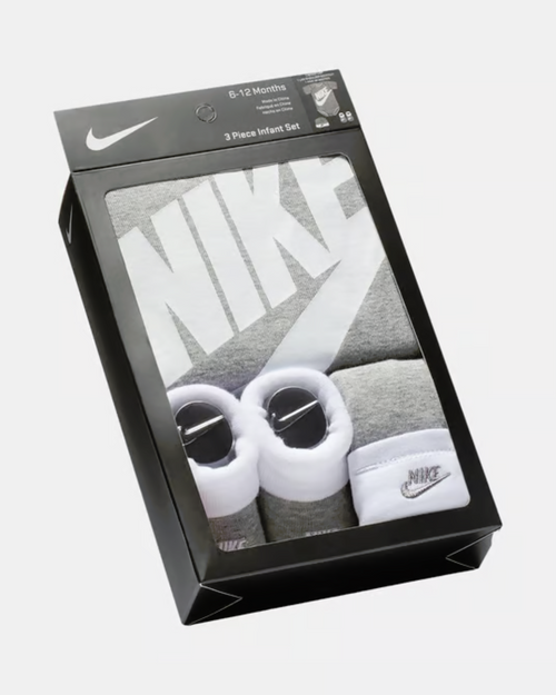 Nike Baby 3-teiliges Set – Grau/Weiß - Footkorner