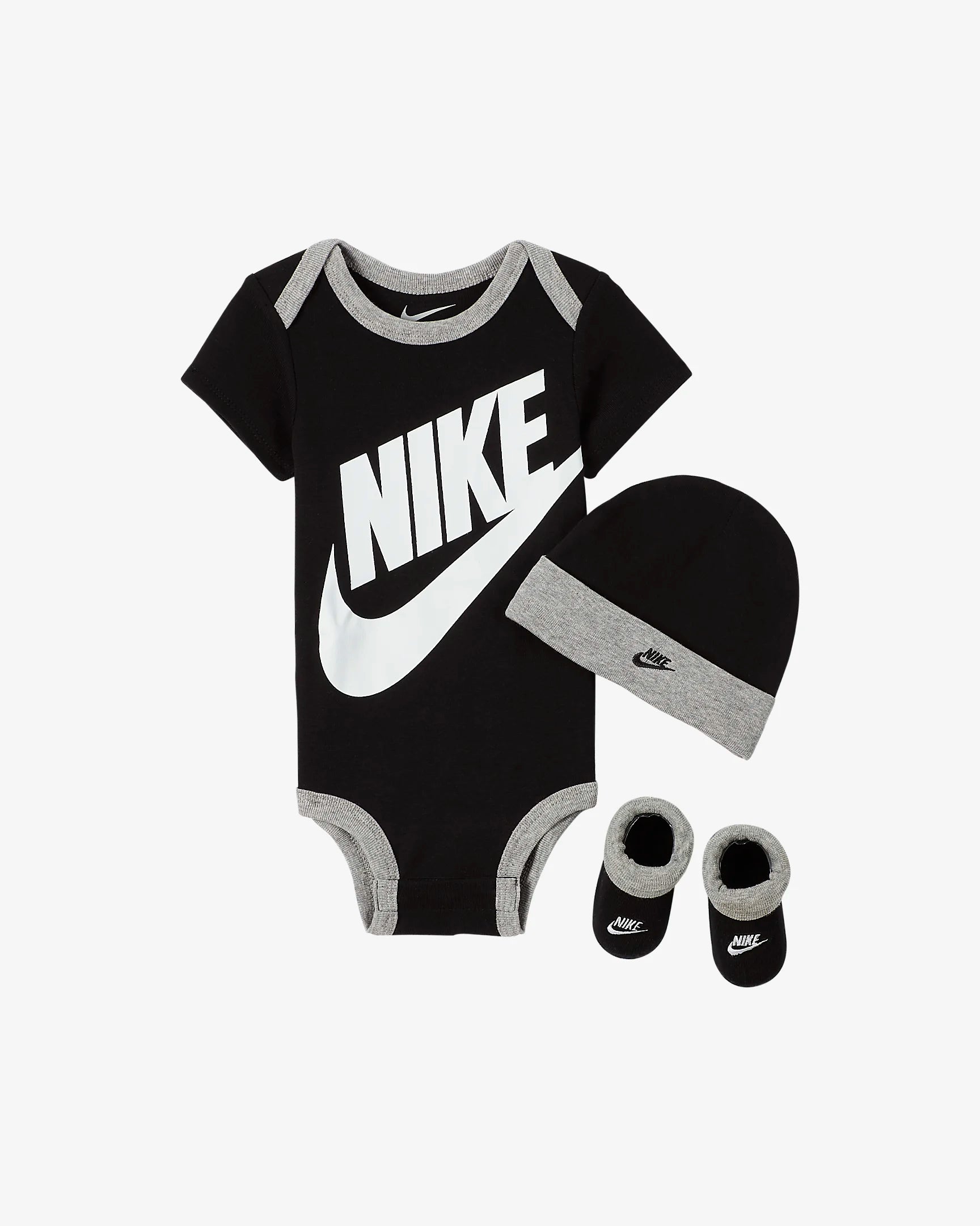 Nike Baby-Set – Weiß/Schwarz/Grau