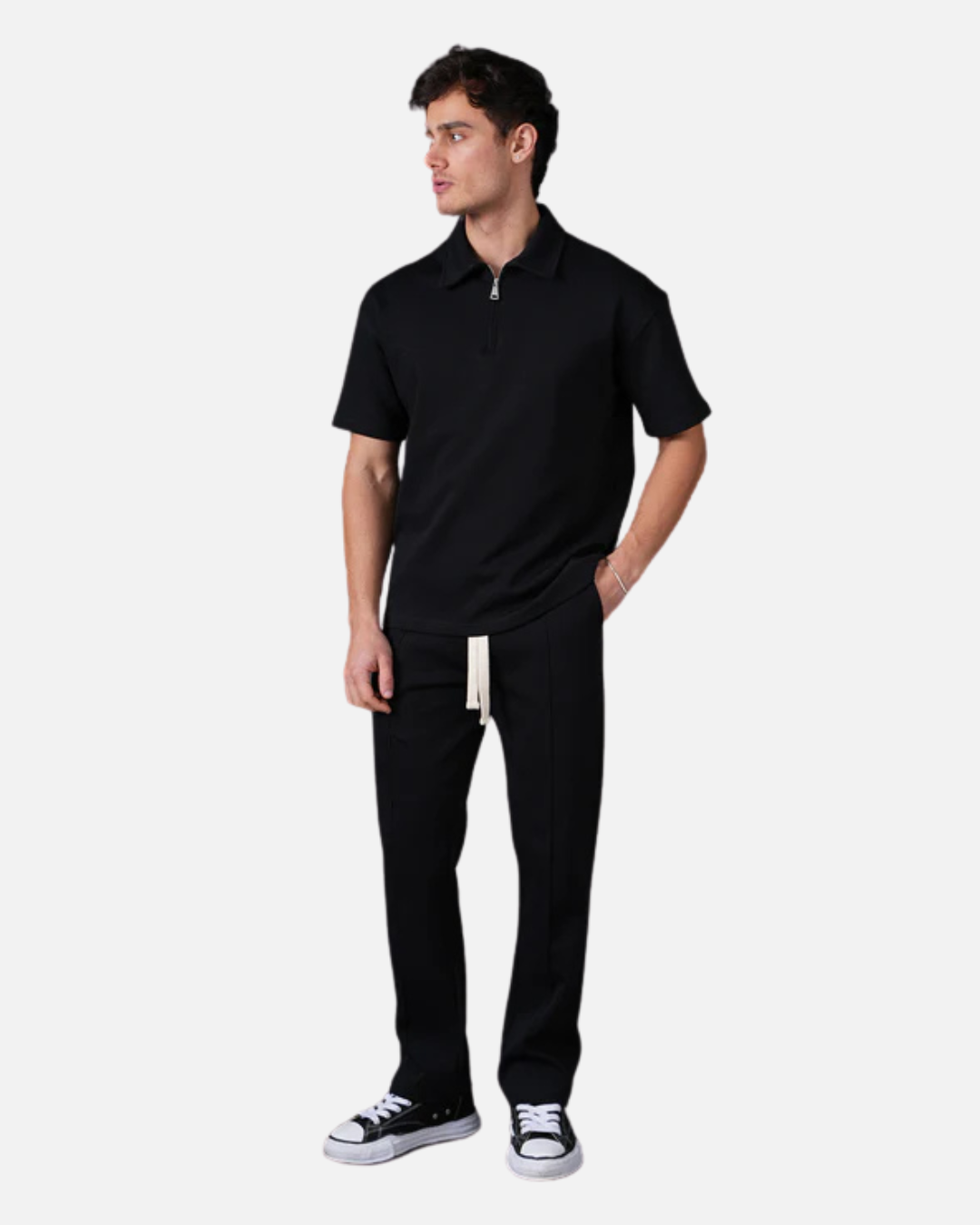 FootkornerHose und Polo Set - Schwarz