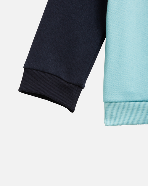 Adidas Baby Stripes Fleece Tracksuit Set - Blue/Navy - Footkorner