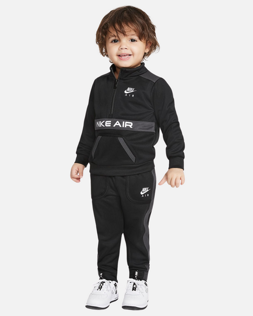 Baby Nike Air Tracksuit Set - Black/White/Grey - Footkorner