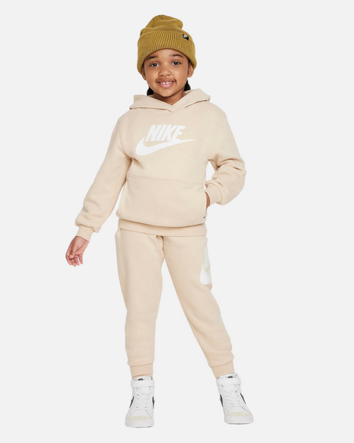 Set di tute da ginnastica Nike Club Fleece per bambini - Beige/Bianco - Footkorner