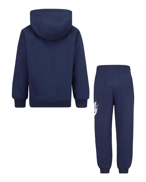 Ensemble survêtement Nike Club Fleece Enfant  - Bleu Marine/Blanc - Footkorner