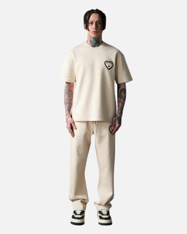 FootkornerEnsemble T-shirt et Pantalon Cœur - Beige