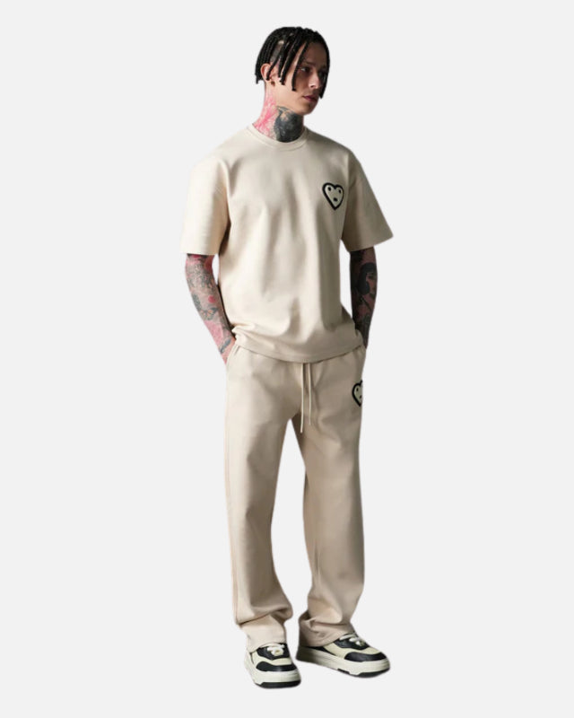 FootkornerEnsemble T-shirt et Pantalon Cœur - Beige