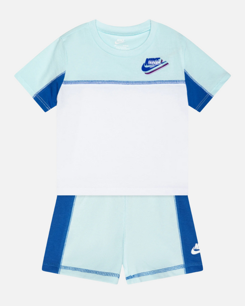 Ensemble T-shirt/Short Nike Bébé - Bleu/Blanc - Footkorner