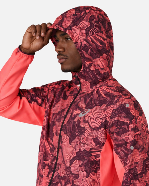 Veste Asics Fujitrail packable - Rouge - Footkorner