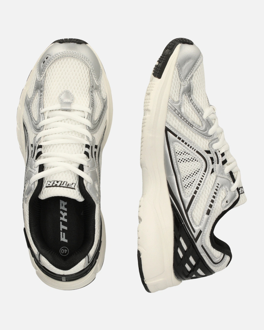 FootkornerPack Survêtement FK Wind Noir + Baskets FTKR 1000 Blanc/Gris/Noir