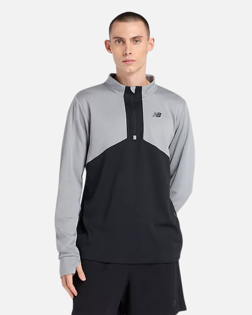 Haut 1/4 zip New Balance Utility Knit - Noir/Gris - Footkorner