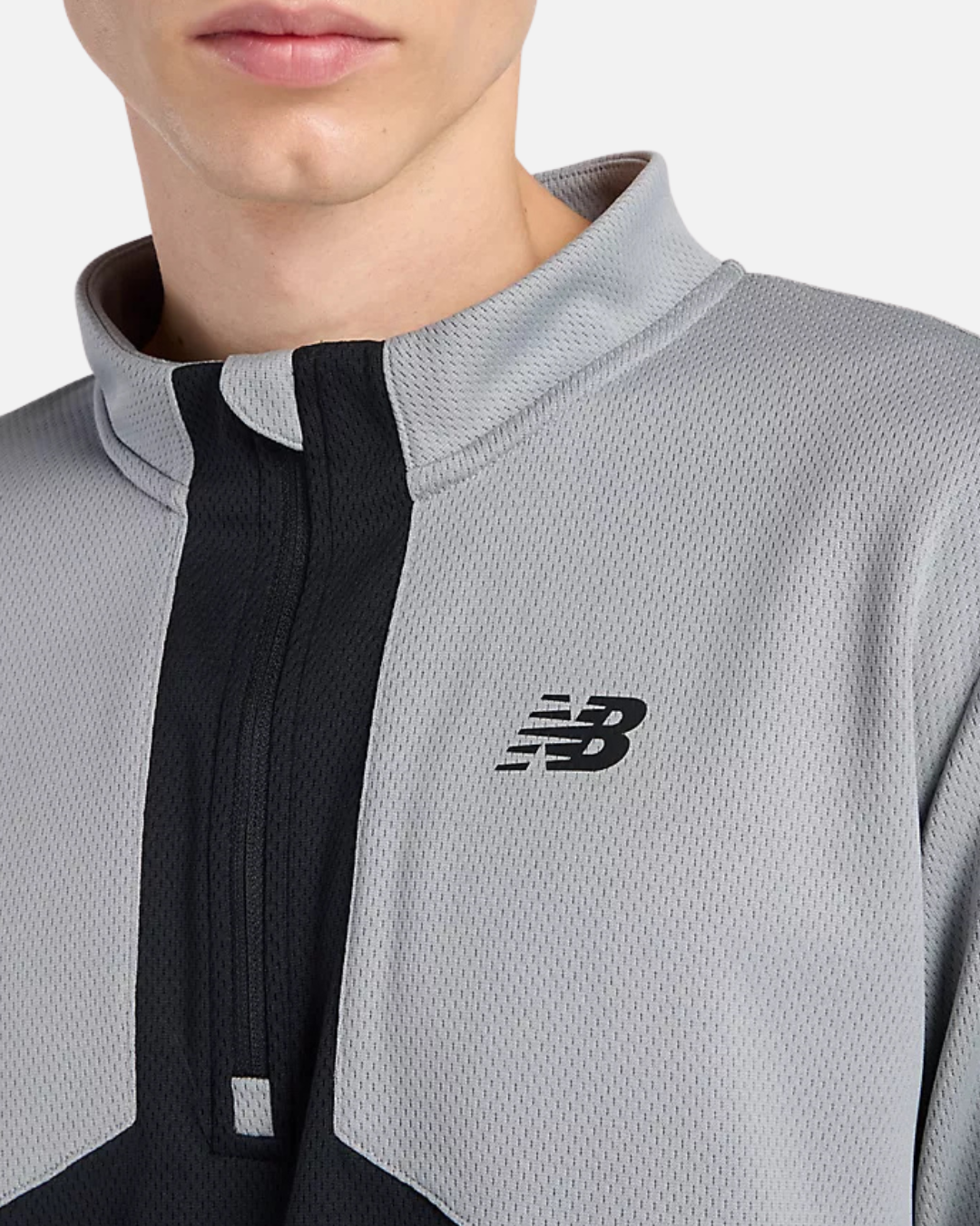FootkornerHaut 1/4 zip New Balance Utility Knit - Noir/Gris