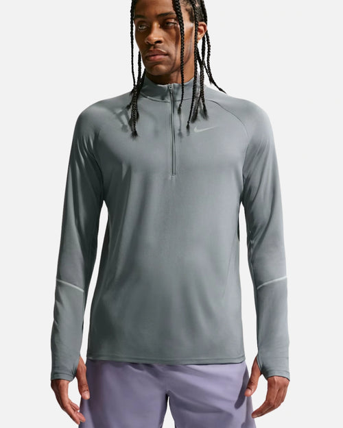Nike Miler Dri-FIT Laufoberteil mit halbem Reißverschluss – Grau - Footkorner