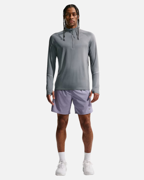 Nike Miler Dri-FIT Laufoberteil mit halbem Reißverschluss – Grau - Footkorner
