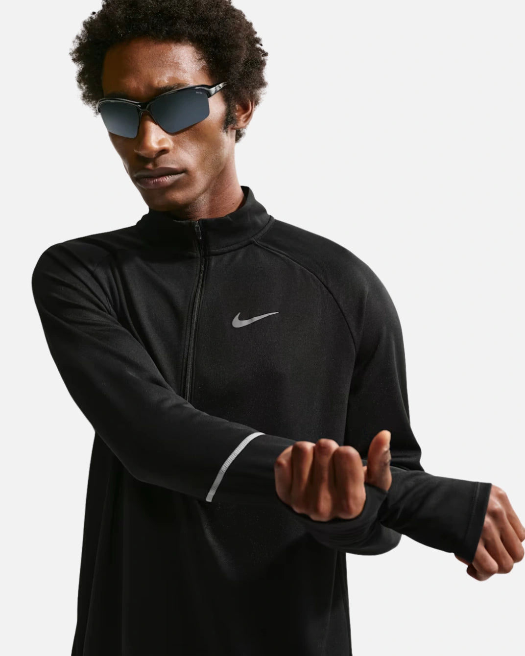 FootkornerHaut de running à demi-zip Nike Miler Dri-FIT - Noir