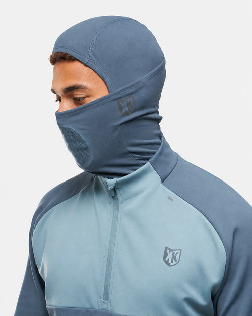 Parte superior 1/2 cremallera FK Rocks II con capucha integrada - Azul - Footkorner