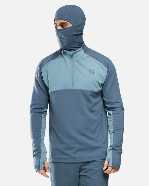 Haut 1/2 Zip FK Rocks II Cagoule Integrata - Blu - Footkorner