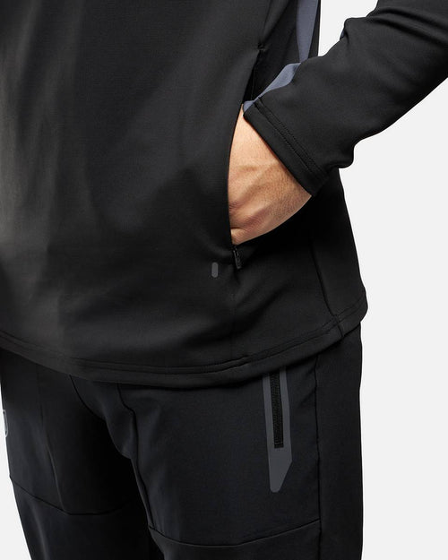 Haut 1/2 Zip FK Rocks II Cagoule Intégrée - Noir/Gris - Footkorner