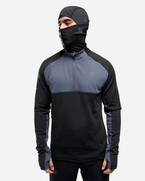 Haut 1/2 Zip FK Rocks II Cagoule Intégrée - Noir/Gris - Footkorner