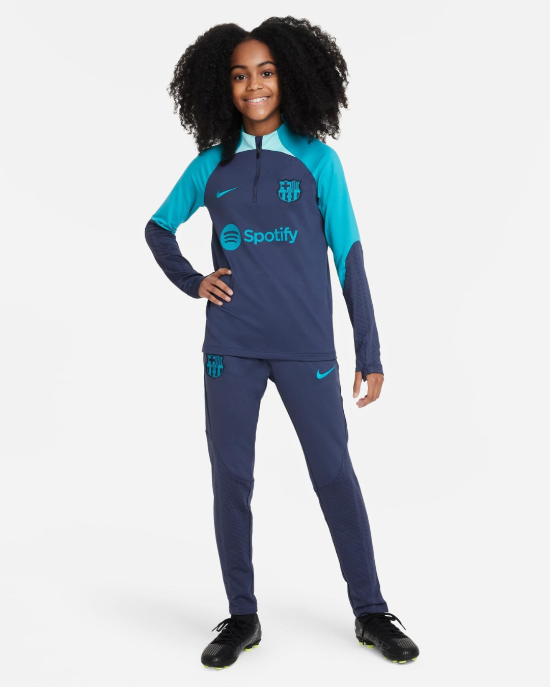 FootkornerFC Barcelona Junior 2023/2024 training top - Blue/Turquoise