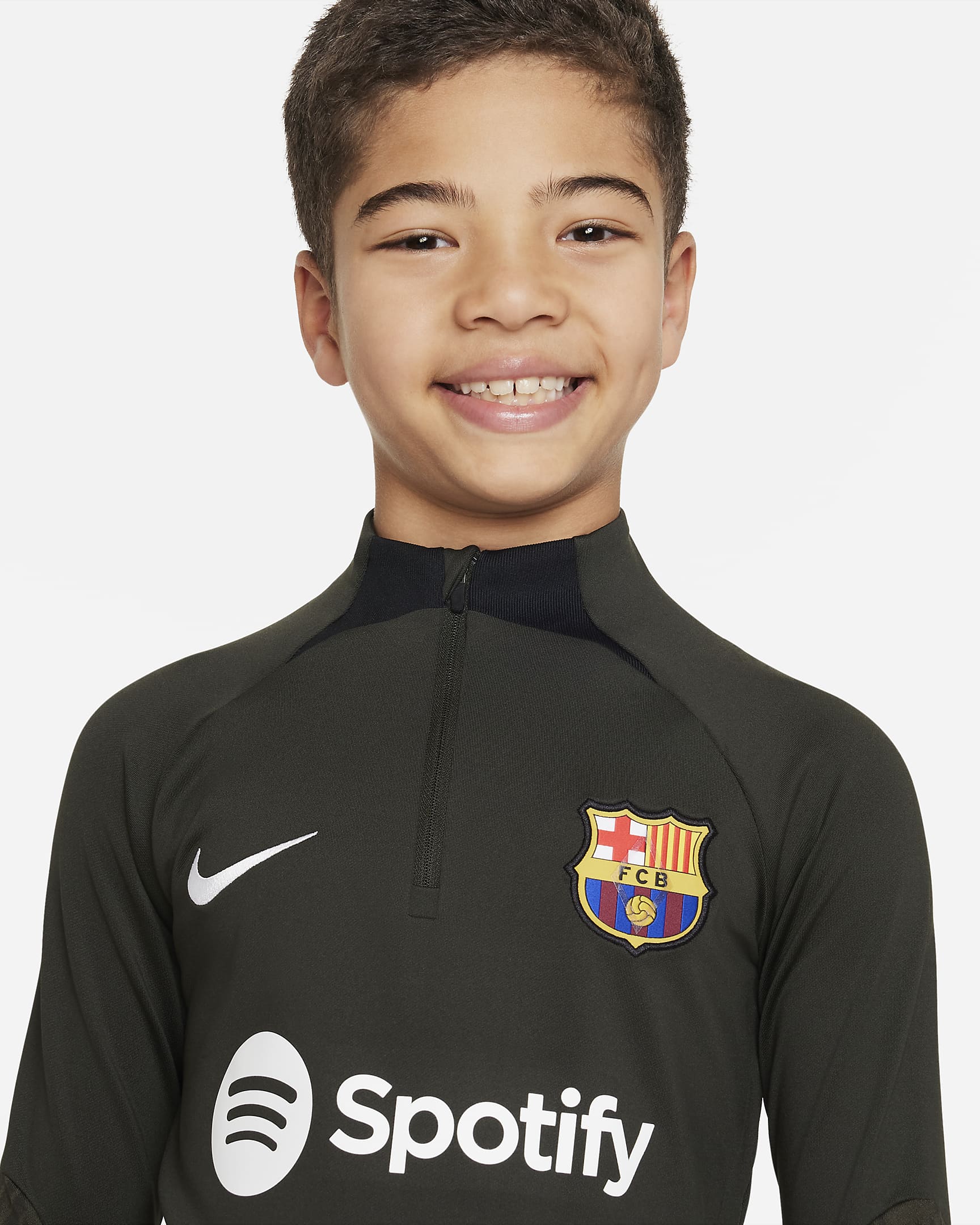 FootkornerFC Barcelona Junior 2023/2024 Trainingsoberteil – Khaki