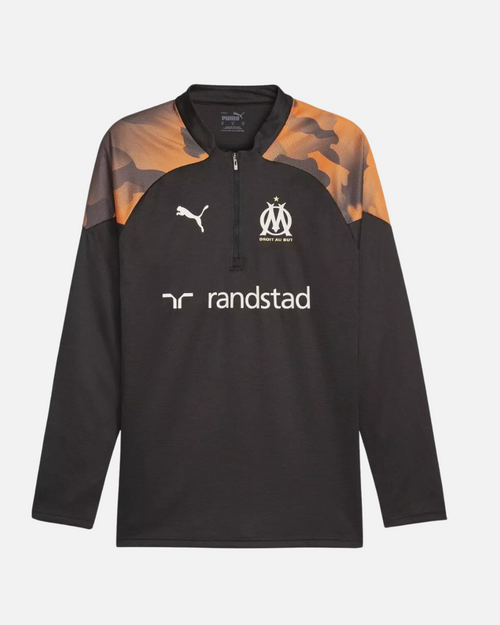 Haut d'entrainement OM - Noir/Orange - Footkorner