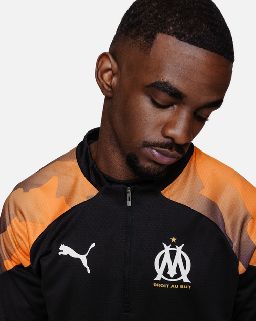 Haut d'entrainement OM - Noir/Orange - Footkorner