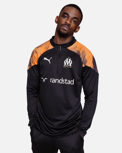 Haut d'entrainement OM - Noir/Orange - Footkorner