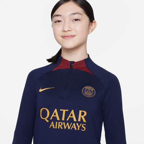 PSG 2023/2024 Junior-Trainingsoberteil – Blau/Gold - Footkorner