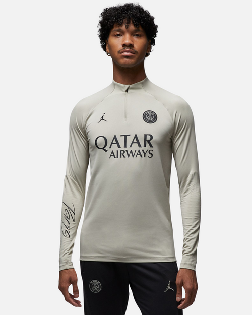 Haut d'entrainement PSG X Jordan 2023/2024 - Beige/Noir - Footkorner