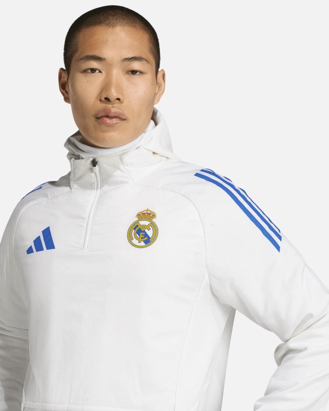 FootkornerHaut d'entraînement Cagoule Intégrée Real Madrid 2025/2026 - Blanc
