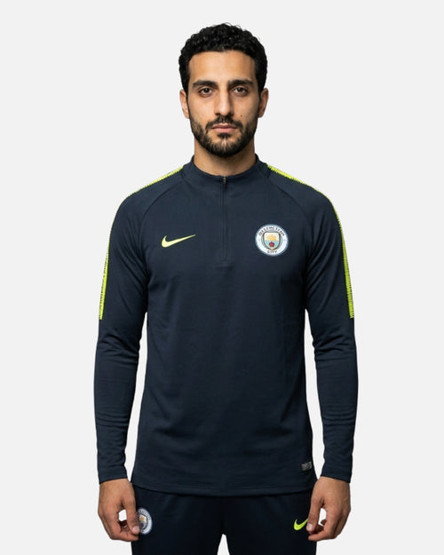 Manchester City Trainingsoberteil - Obsidianblau/Grün - 2018/2019 - Footkorner
