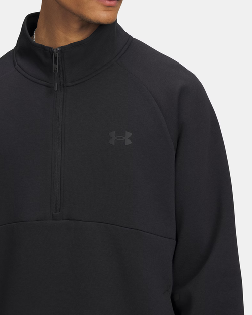 Under Armor 1/2 zip Unstoppable Fleece Top - Black - Footkorner