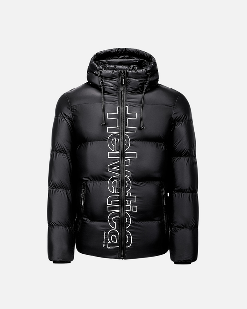 Helvetica Silver 2 Down Jacket - Black - Footkorner