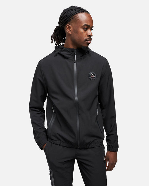 Helvetica Neptune Hooded Jacket - Black - Footkorner