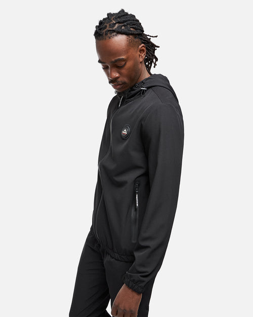 Helvetica Neptune Hooded Jacket - Black - Footkorner