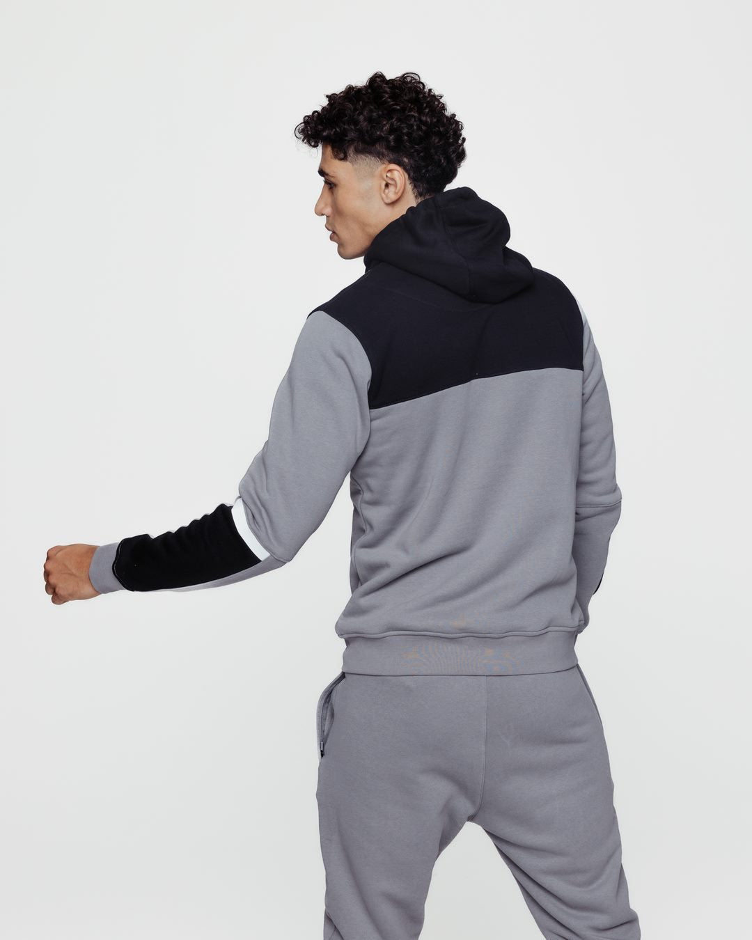 FootkornerFelpa con cappuccio FK Sicarios V - Grigio/Nero/Bianco
