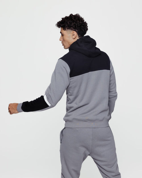 Felpa con cappuccio FK Sicarios V - Grigio/Nero/Bianco - Footkorner