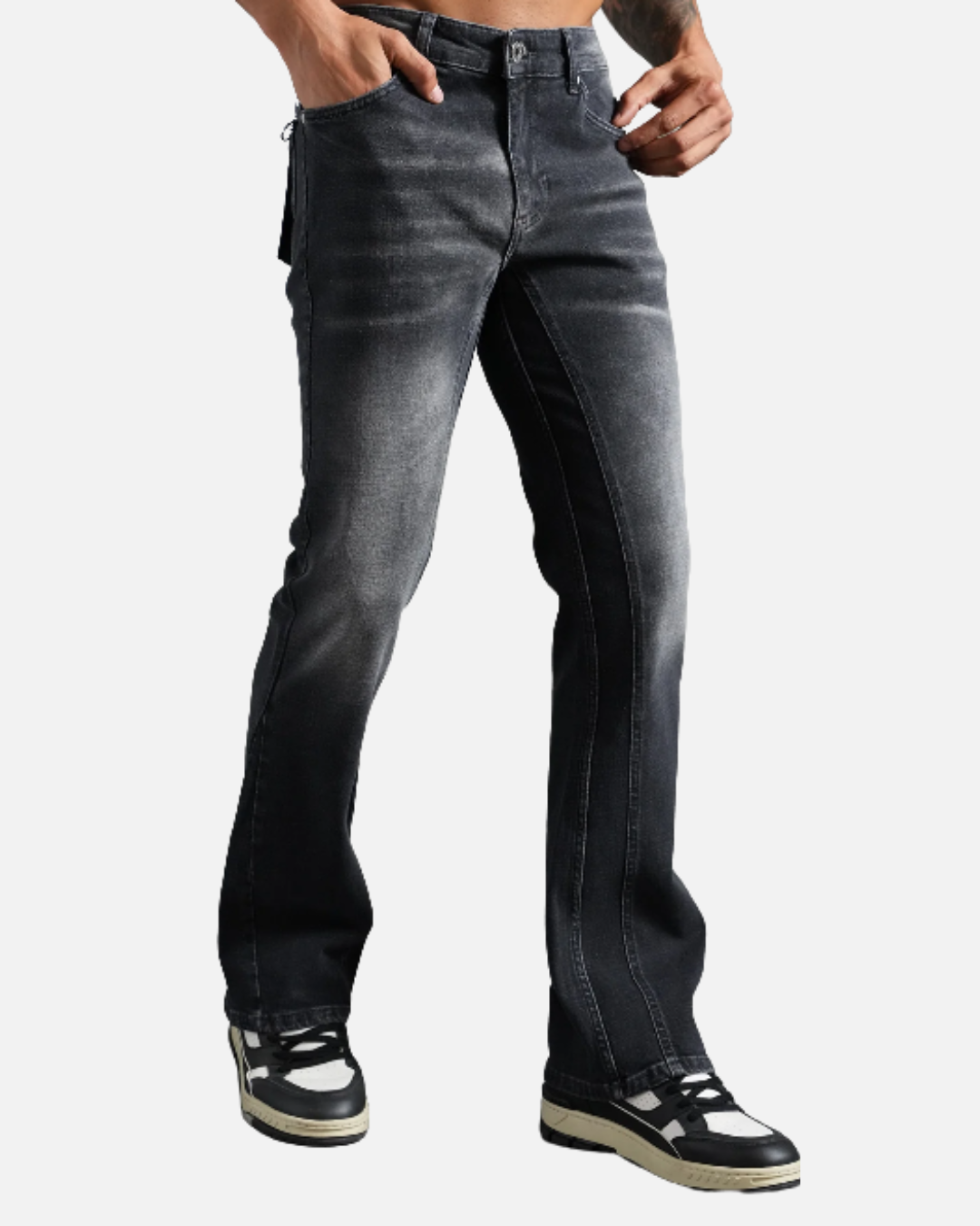 FootkornerJeans Flare Fit Ikao - Noir