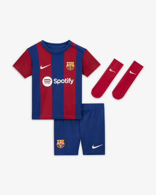 Kit FC Barcelone Bébé 2023/2024 - Bleu/Rouge - Footkorner