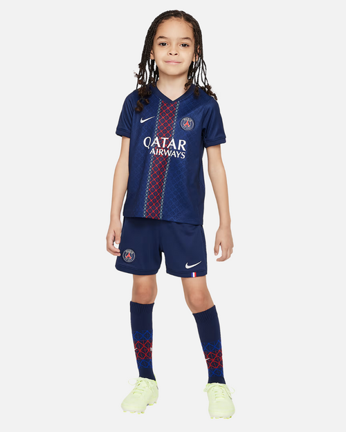 Kit PSG Domicile Junior 2025/2026 - Bleu - Footkorner