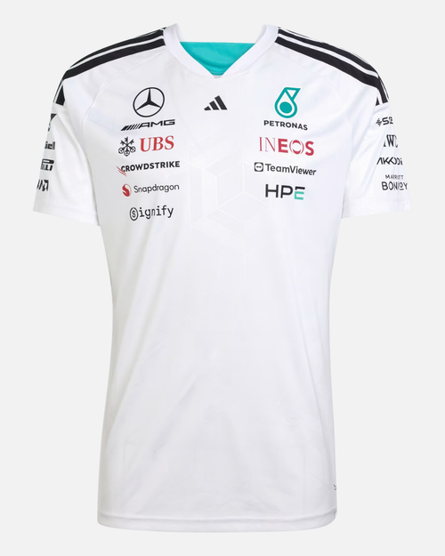 Adidas Mercedes AMG Petronas Formula 1 Team Piloten-Trikot - Weiß - Footkorner