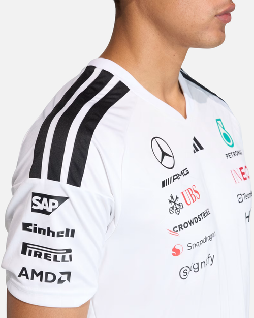 Adidas Mercedes AMG Petronas Formula 1 Team Piloten-Trikot - Weiß - Footkorner