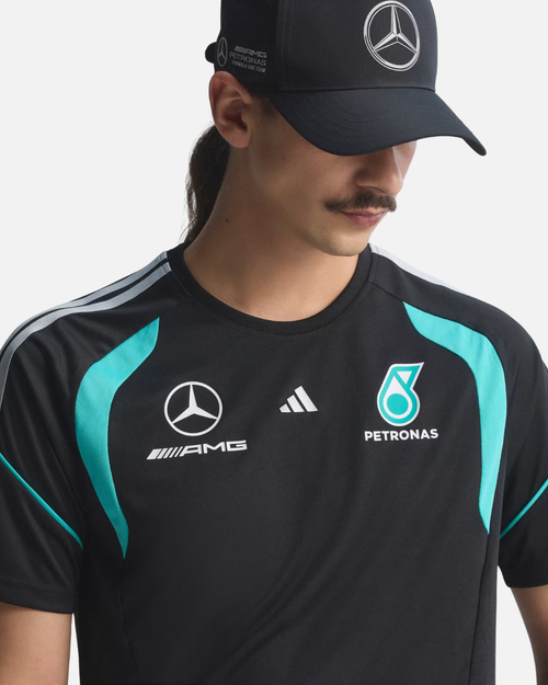 Adidas Mercedes AMG Petronas Formel-1-Team-Mechanikertrikot - Schwarz/Blau - Footkorner