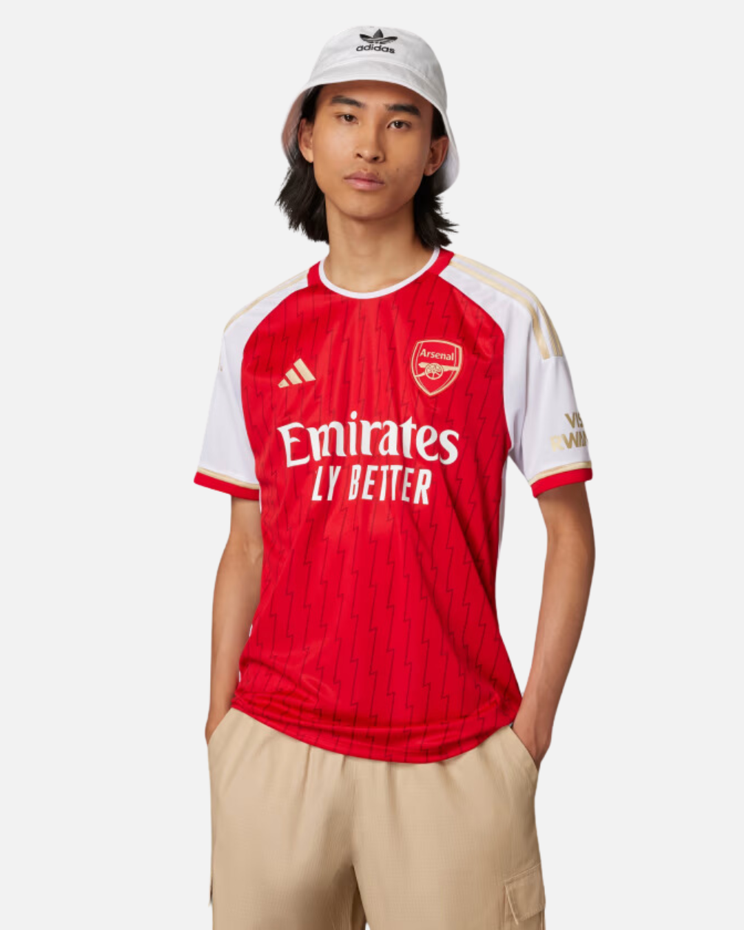 Maillot Arsenal Domicile 2023/2024 - Rouge/Blanc