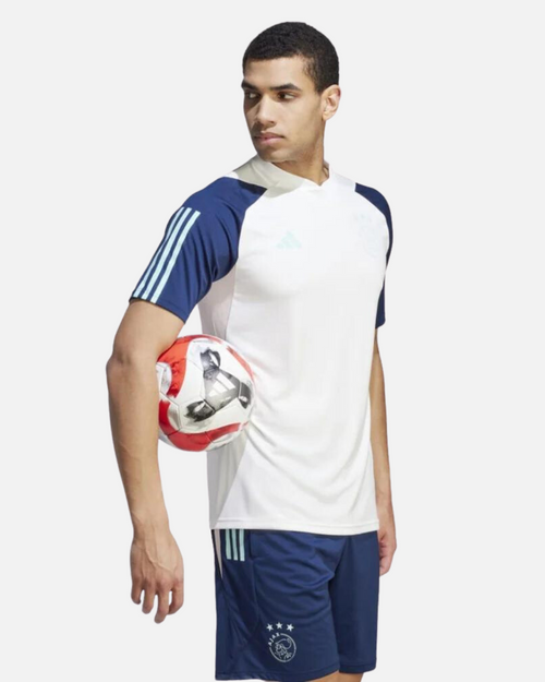Maglia da allenamento dell'Ajax Amsterdam - Bianco/Blu - Footkorner