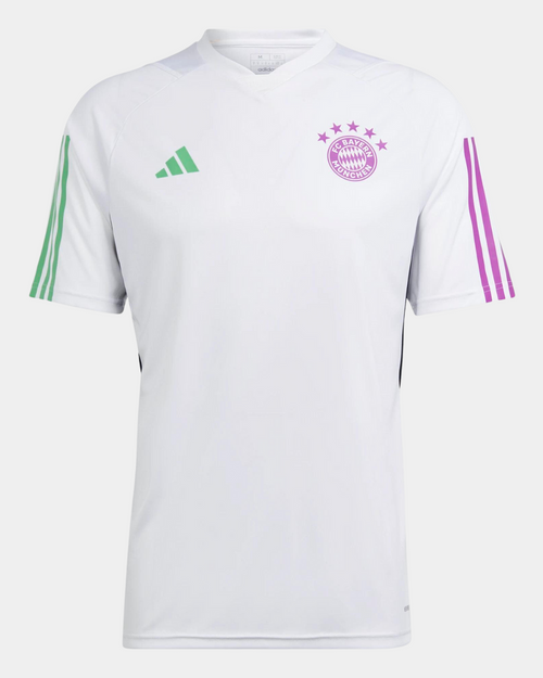 Bayern München Trainingstrikot 2023/2024 – Weiß/Lila/Grün - Footkorner
