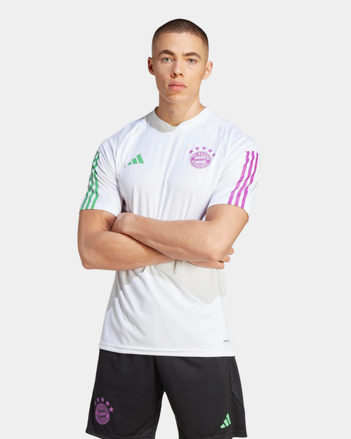 Bayern München Trainingstrikot 2023/2024 – Weiß/Lila/Grün - Footkorner
