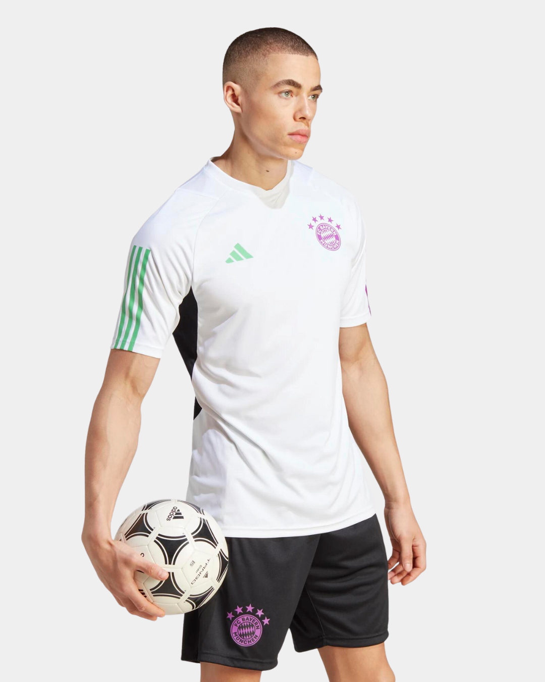 FootkornerBayern München Trainingstrikot 2023/2024 – Weiß/Lila/Grün